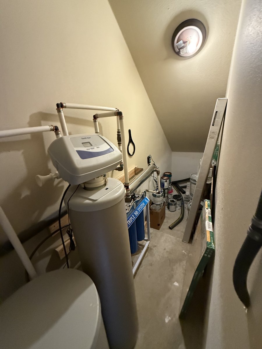 Installed water softener system