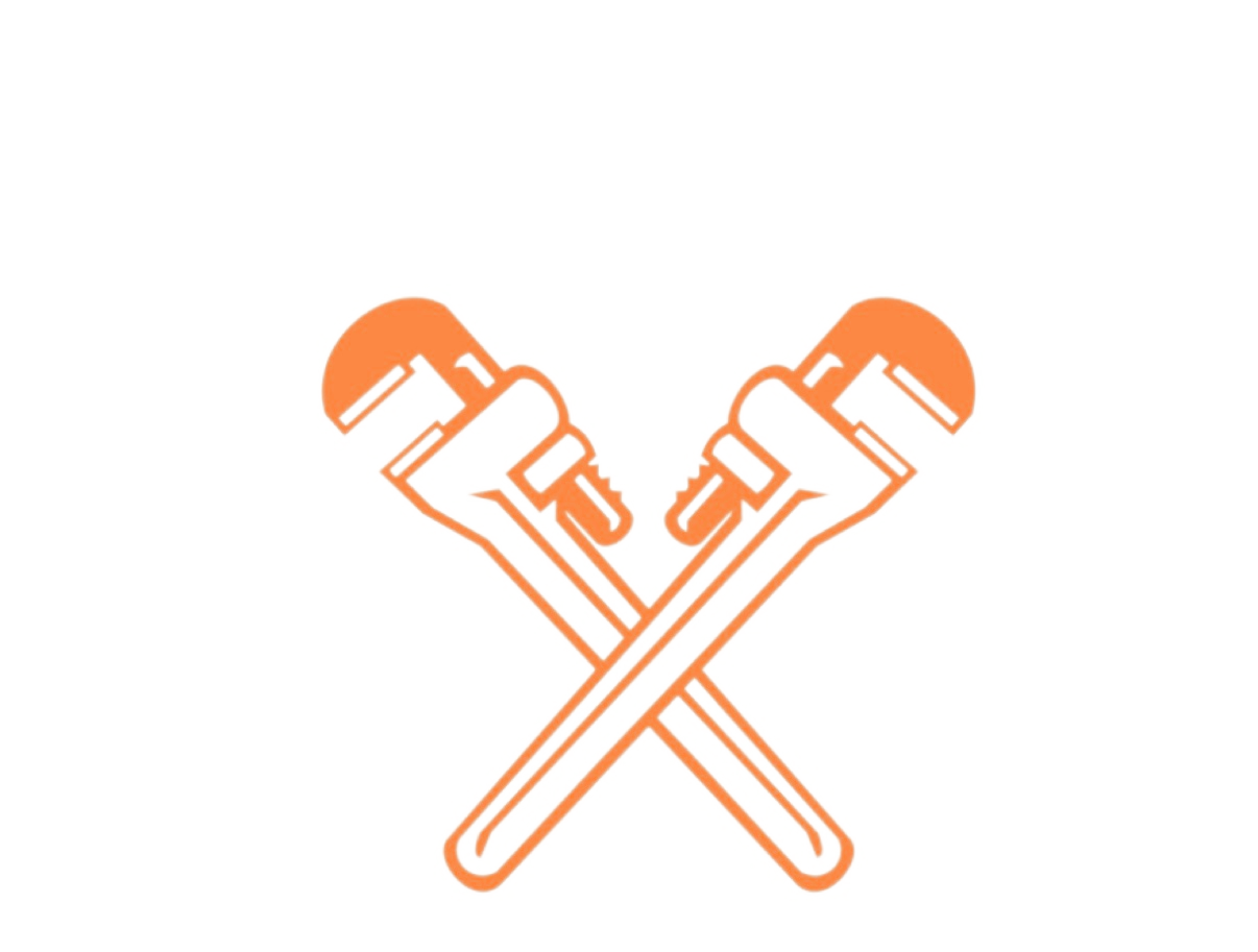 Crossed pipe wrenches emblem